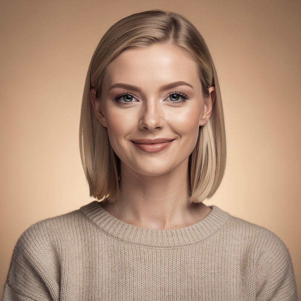 Portrait of a young Danish woman journalist smiling